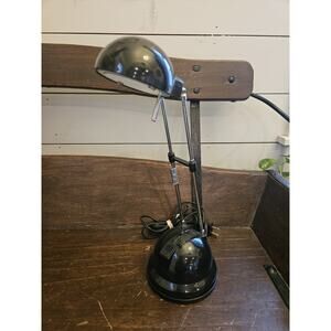 1990s Vintage Translucent Black Espressivo Halogen Telescoping Desk Lamp